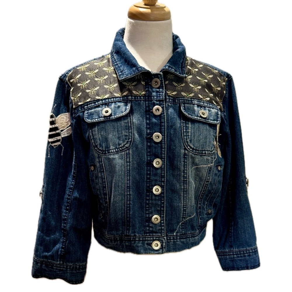 Upcycled Denim Jacket Sz L